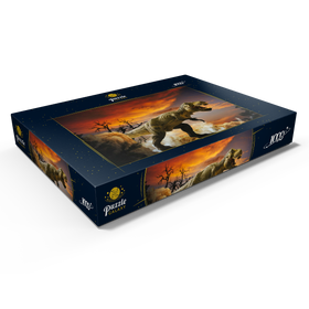 Darstellung des Puzzle Motivs Dinosaurier-Kunstgebirgslandschaft - Puzzleteile: 1000