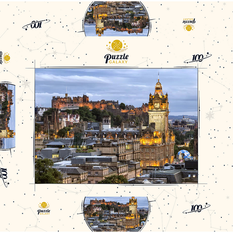 Edinburgh, Schottland 100 Puzzle Schachtel 3D Modell