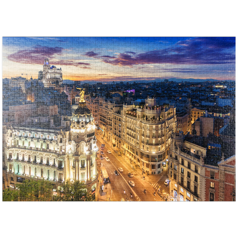 puzzleplate Skyline von Madrid, Spanien 1000 Puzzle