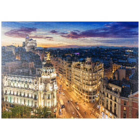 Darstellung des Puzzle Motivs Skyline von Madrid, Spanien - Puzzleteile: 1000
