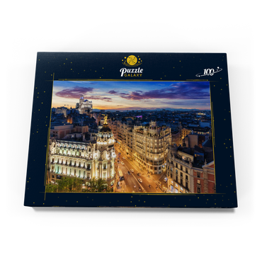 Skyline von Madrid, Spanien 100 Puzzle Schachtel Ansicht3