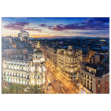 puzzleplate Skyline von Madrid, Spanien 100 Puzzle