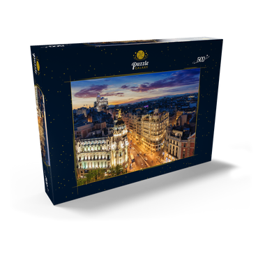 Skyline von Madrid, Spanien 500 Puzzle Schachtel Ansicht2