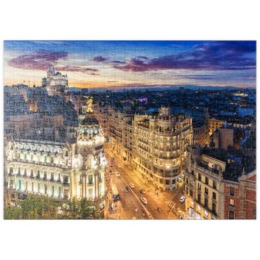 puzzleplate Skyline von Madrid, Spanien 500 Puzzle