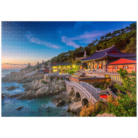puzzleplate Schöner Sonnenaufgang Haedong Yongongs Temple Busan, Korea 1000 Puzzle
