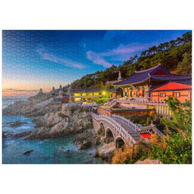 Darstellung des Puzzle Motivs Schöner Sonnenaufgang Haedong Yongongs Temple Busan, Korea - Puzzleteile: 1000