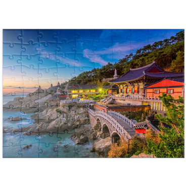 puzzleplate Schöner Sonnenaufgang Haedong Yongongs Temple Busan, Korea 100 Puzzle