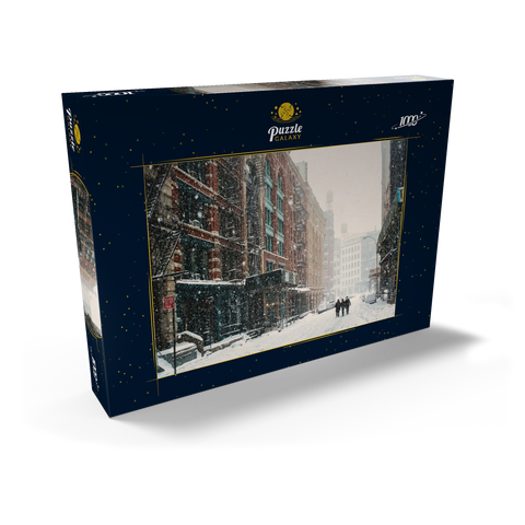 Eine Straße in New York City bei einem Schneesturm 1000 Puzzle Schachtel Ansicht2