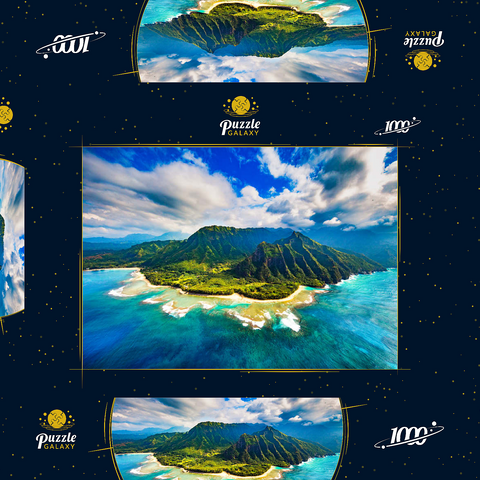 Luftaufnahme auf Na Pali Küste, Kauai, Hawaii 1000 Puzzle Schachtel 3D Modell