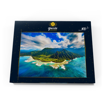 Luftaufnahme auf Na Pali Küste, Kauai, Hawaii 100 Puzzle Schachtel Ansicht3
