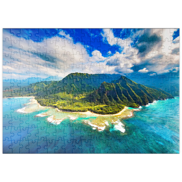 puzzleplate Luftaufnahme auf Na Pali Küste, Kauai, Hawaii 200 Puzzle
