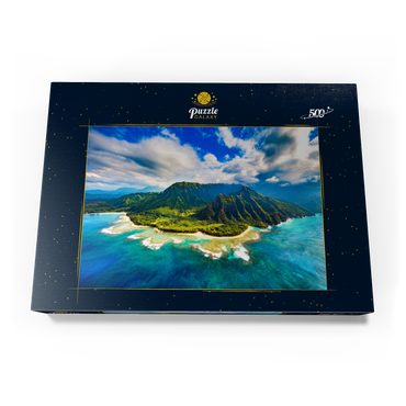 Luftaufnahme auf Na Pali Küste, Kauai, Hawaii 500 Puzzle Schachtel Ansicht3