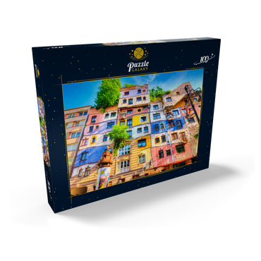 Hundertwasserhaus in Wien, Österreich 100 Puzzle Schachtel Ansicht2