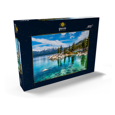 Das wunderschöne kristallklare Wasser des Lake-Tahoe 1000 Puzzle Schachtel Ansicht2