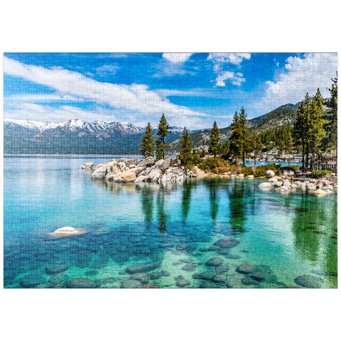puzzleplate Das wunderschöne kristallklare Wasser des Lake-Tahoe 1000 Puzzle