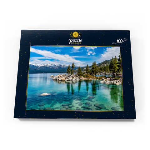 Das wunderschöne kristallklare Wasser des Lake-Tahoe 100 Puzzle Schachtel Ansicht3