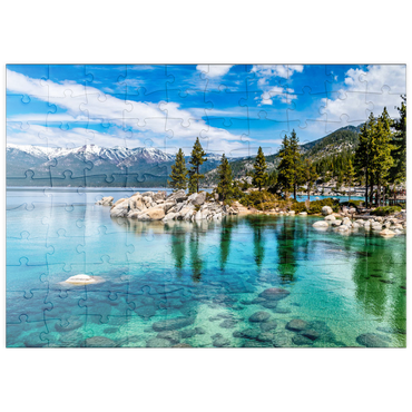 puzzleplate Das wunderschöne kristallklare Wasser des Lake-Tahoe 100 Puzzle
