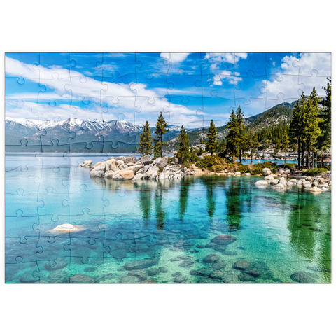 puzzleplate Das wunderschöne kristallklare Wasser des Lake-Tahoe 100 Puzzle
