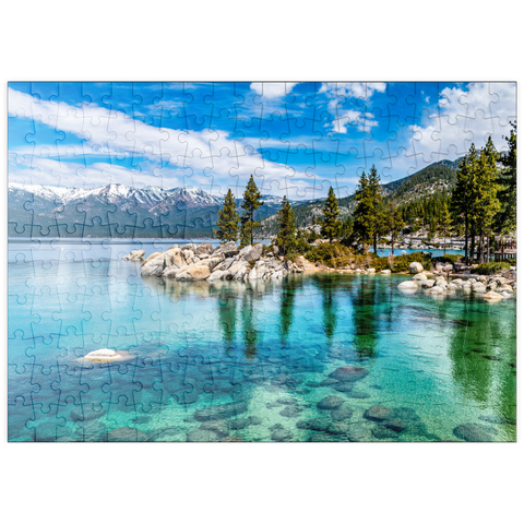 puzzleplate Das wunderschöne kristallklare Wasser des Lake-Tahoe 200 Puzzle
