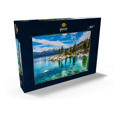 Das wunderschöne kristallklare Wasser des Lake-Tahoe 500 Puzzle Schachtel Ansicht2