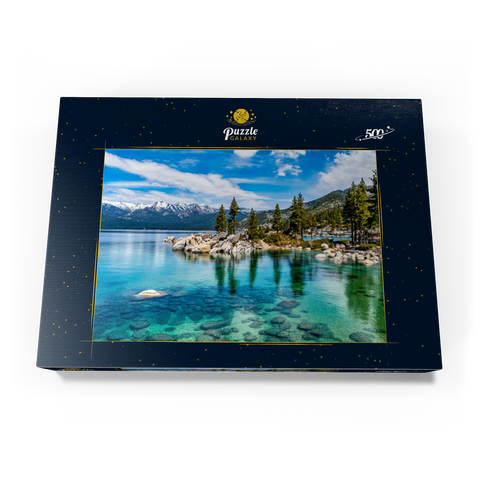Das wunderschöne kristallklare Wasser des Lake-Tahoe 500 Puzzle Schachtel Ansicht3