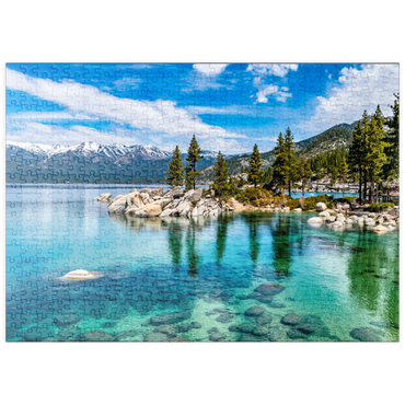 puzzleplate Das wunderschöne kristallklare Wasser des Lake-Tahoe 500 Puzzle