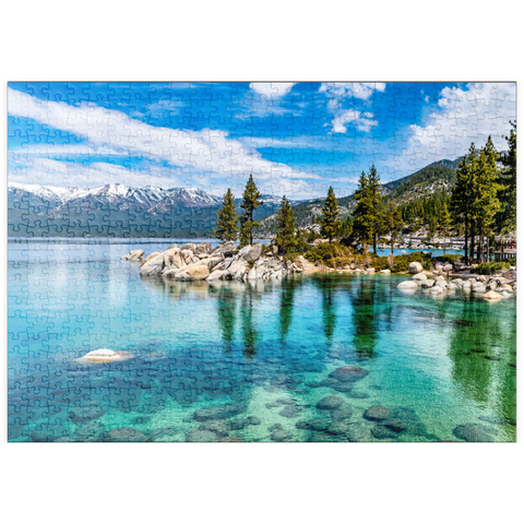 puzzleplate Das wunderschöne kristallklare Wasser des Lake-Tahoe 500 Puzzle