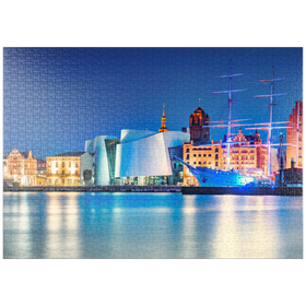 Darstellung des Puzzle Motivs Hansestadt Stralsund, Mecklenburg-Vorpommern, Deutschland - Puzzleteile: 1000