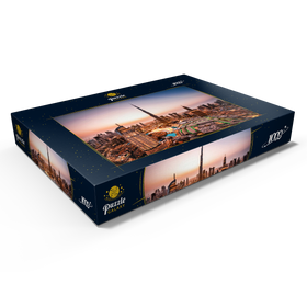 Alternative Darstellung des Puzzle-Motivs Skyline von Dubai am Morgen – Puzzleteile: 1000