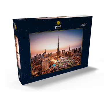 Skyline von Dubai bei Nacht 1000 Puzzle Schachtel Ansicht2