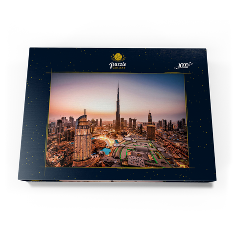 Skyline von Dubai bei Nacht 1000 Puzzle Schachtel Ansicht3