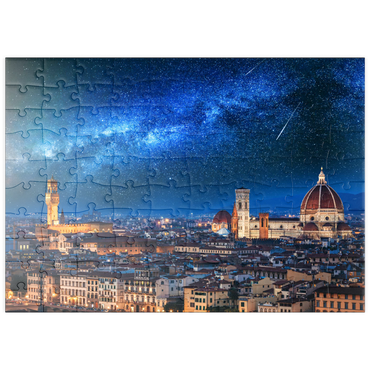 puzzleplate Florenz bei Nacht, Italien 100 Puzzle