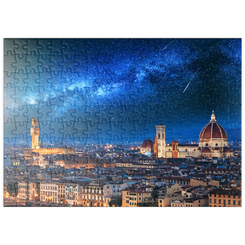 puzzleplate Florenz bei Nacht, Italien 200 Puzzle