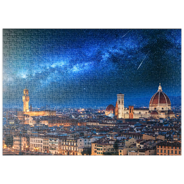 puzzleplate Florenz bei Nacht, Italien 500 Puzzle