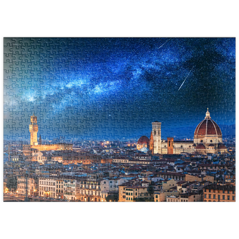 puzzleplate Florenz bei Nacht, Italien 500 Puzzle