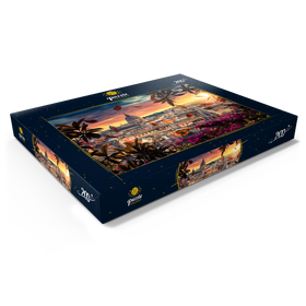 Alternative Darstellung des Puzzle-Motivs Schöner Sonnenuntergang über der Stadt Rom am Abend – Puzzleteile: 200