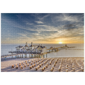 Darstellung des Puzzle-Motivs Seebrücke von Sellin, Insel Rügen in Deutschland – Puzzleteile: 1000