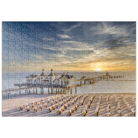 Darstellung des Puzzle-Motivs Seebrücke von Sellin, Insel Rügen in Deutschland – Puzzleteile: 200