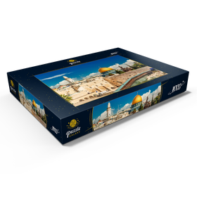 Darstellung des Puzzle Motivs Westliche Mauer und Kuppel des Felsendom in der alten Stadt Jerusalem, Israel - Puzzleteile: 1000