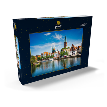 Lübeck mit der berühmten Marienkirche, Schleswig-Holstein, Deutschland 1000 Puzzle Schachtel Ansicht2