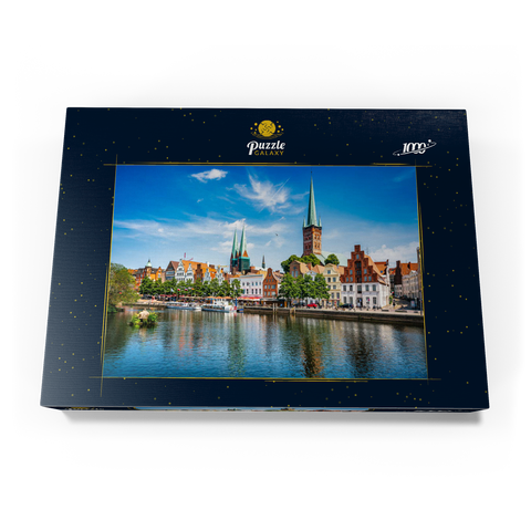 Lübeck mit der berühmten Marienkirche, Schleswig-Holstein, Deutschland 1000 Puzzle Schachtel Ansicht3