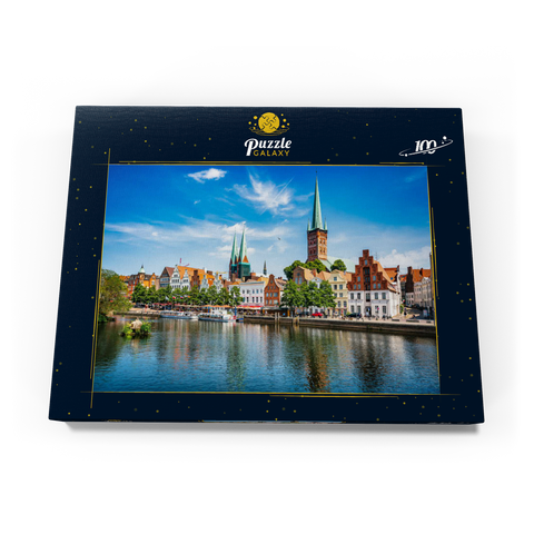 Lübeck mit der berühmten Marienkirche, Schleswig-Holstein, Deutschland 100 Puzzle Schachtel Ansicht3