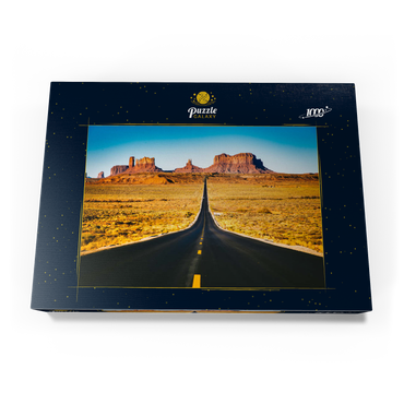 U.S. Route 163, die durch das berühmte Monument Valley führt, Utah, USA 1000 Puzzle Schachtel Ansicht3