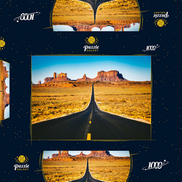 U.S. Route 163, die durch das berühmte Monument Valley führt, Utah, USA 1000 Puzzle Schachtel 3D Modell