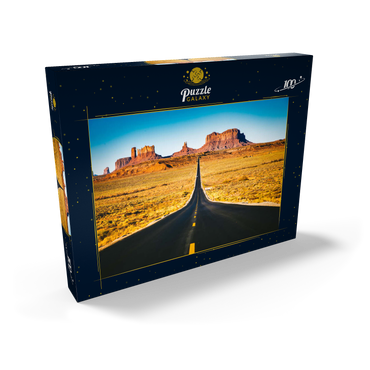 U.S. Route 163, die durch das berühmte Monument Valley führt, Utah, USA 100 Puzzle Schachtel Ansicht2