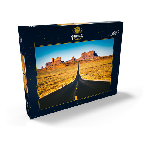 U.S. Route 163, die durch das berühmte Monument Valley führt, Utah, USA 100 Puzzle Schachtel Ansicht2
