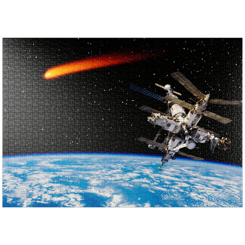 puzzleplate Komet ist Weltraum 1000 Puzzle
