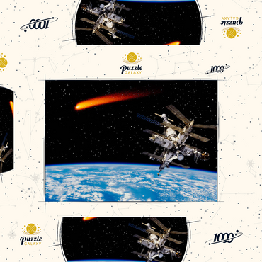 Komet ist Weltraum 1000 Puzzle Schachtel 3D Modell