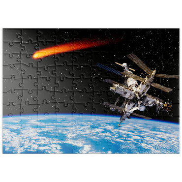 puzzleplate Komet ist Weltraum 100 Puzzle