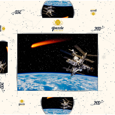Komet ist Weltraum 200 Puzzle Schachtel 3D Modell